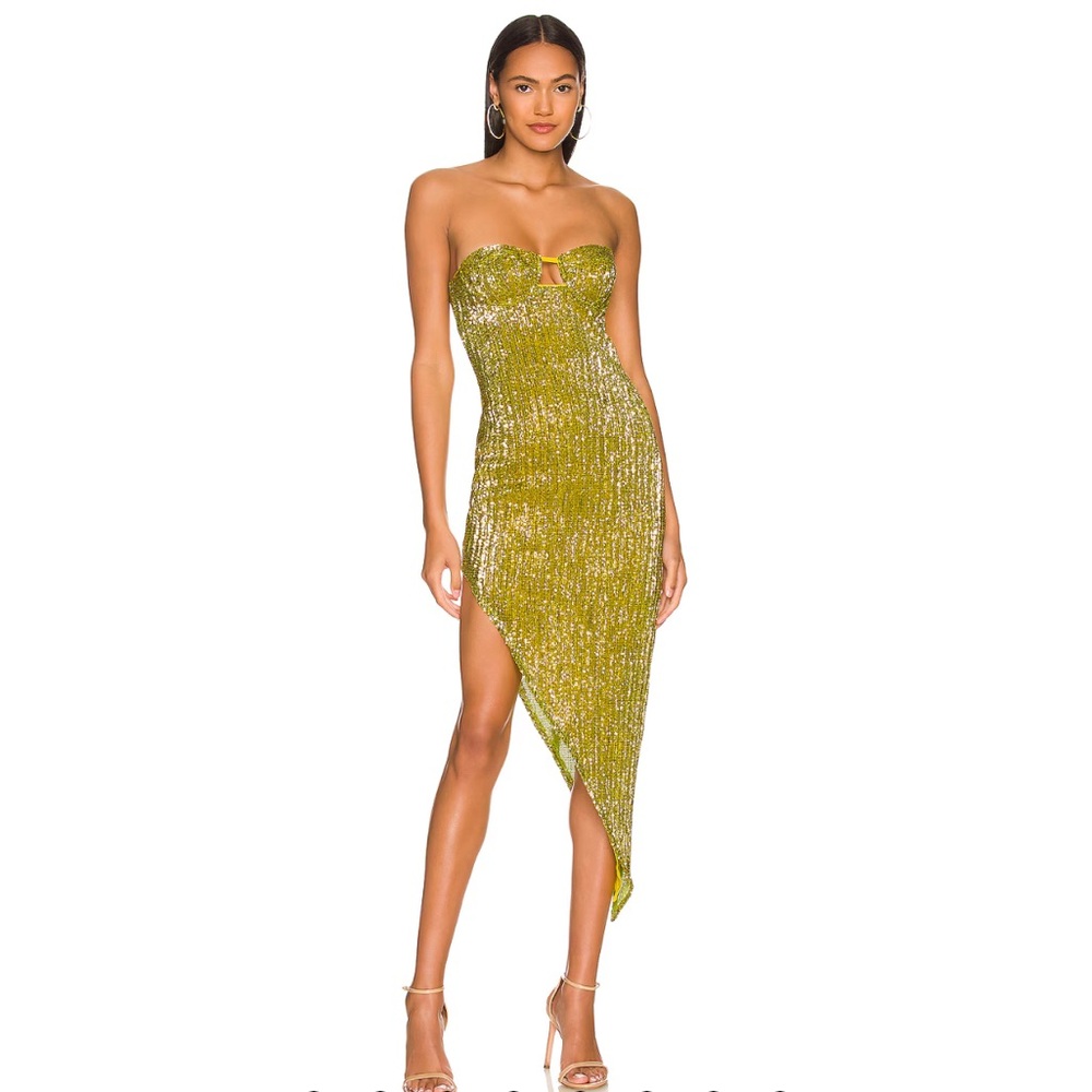 Camila Coelho Mackenzie Midi Dress in Limoncello - Picture 2 of 7